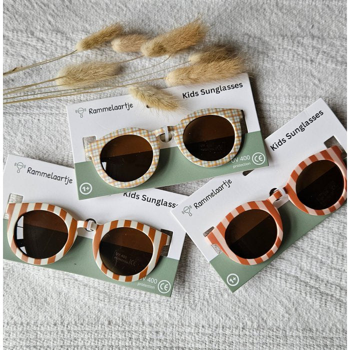 Baby- und Kindersonnenbrille UV400 gestreift - Beige | Kamel